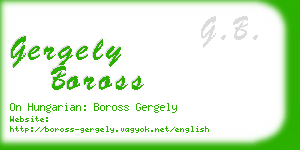 gergely boross business card